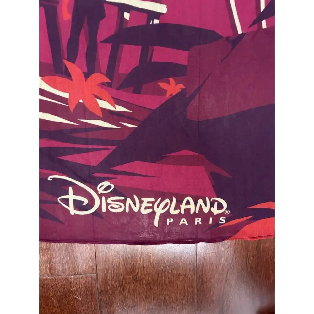 Disneyland Paris Graphic Scarf in Rich Berry and Blue, Indiana Jones in French